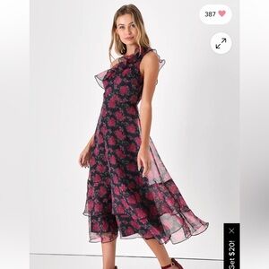 Lulu’s Floral One-Shoulder Dress